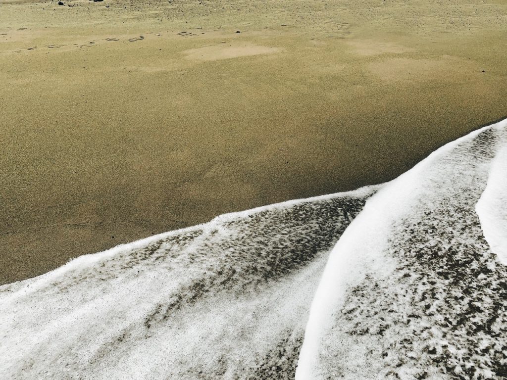 Green Sand on Beach in Hawaii