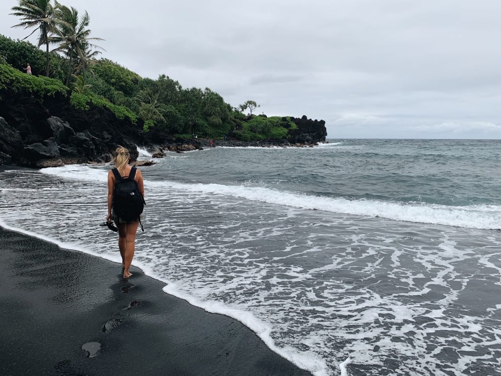 Black sand beach Road to Hana