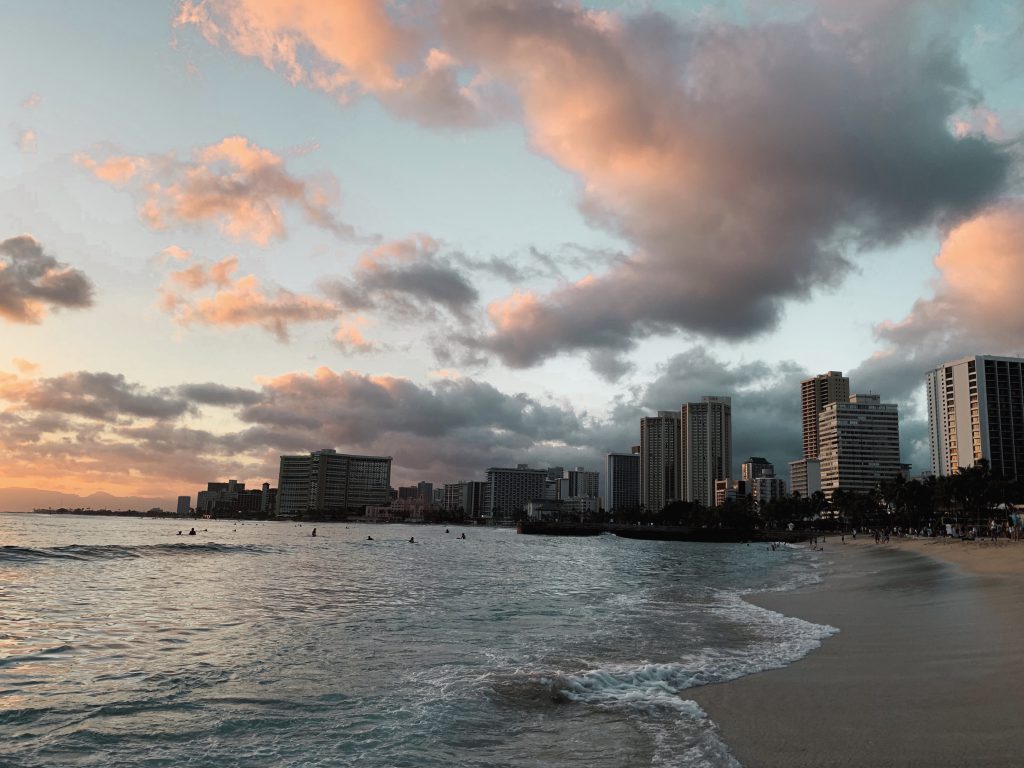 Waikiki Beach Oahu sunset