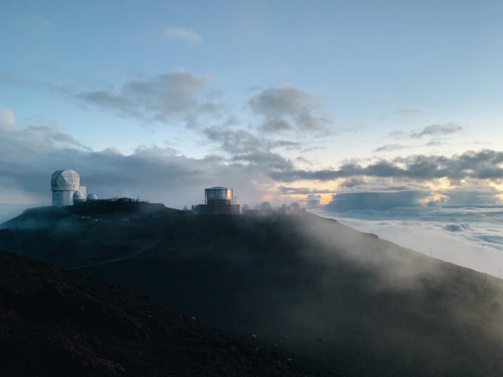 Viewing the sunset at Haleakala 