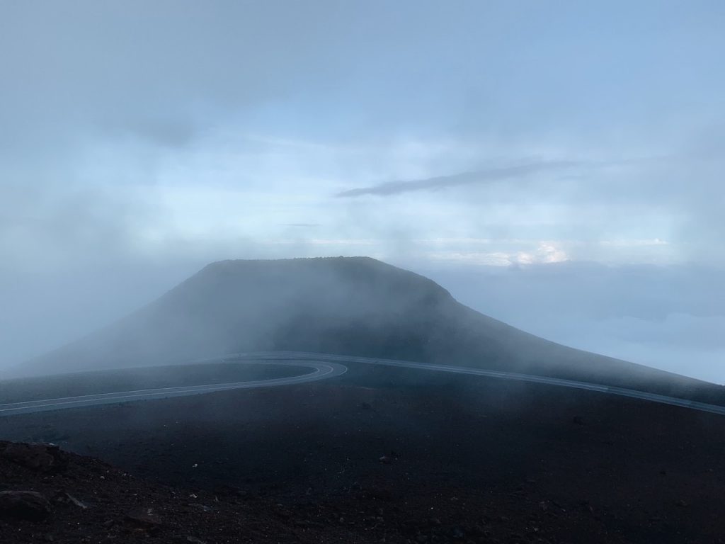 Viewing the sunset at Haleakala 