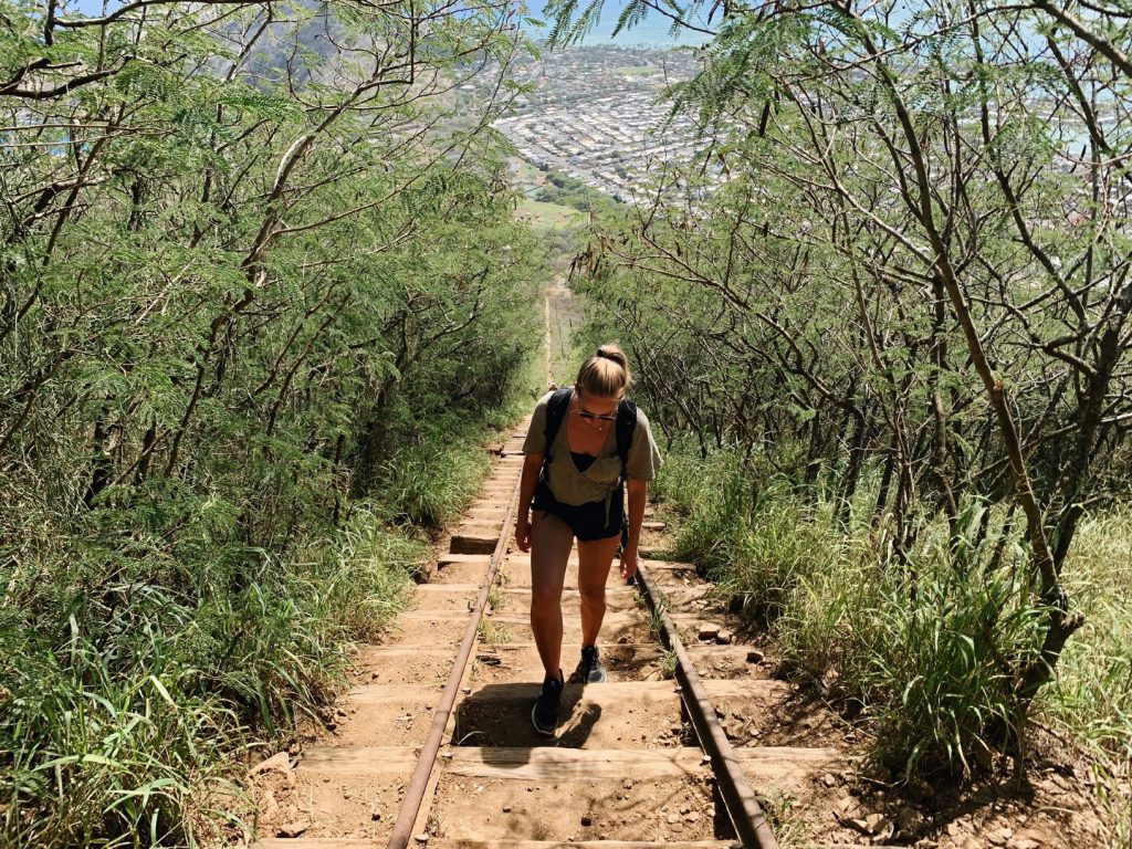 stairs hiking at the Koko Crater