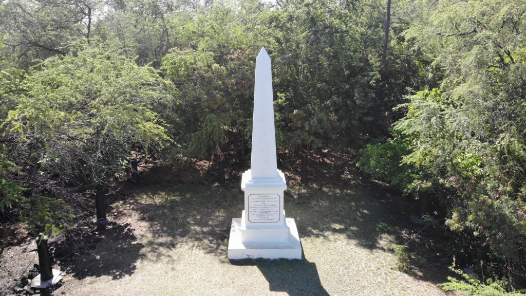 Captain Cook monument from above