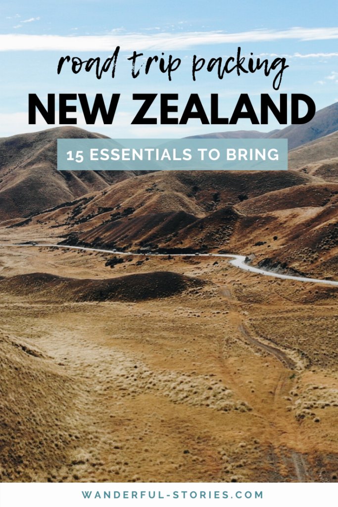 New Zealand road trip packing list 